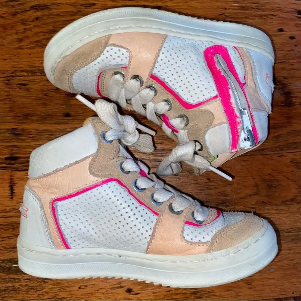 MAA Spain $165 Toddler Girls Leather High Top Sneaker EU28 US11